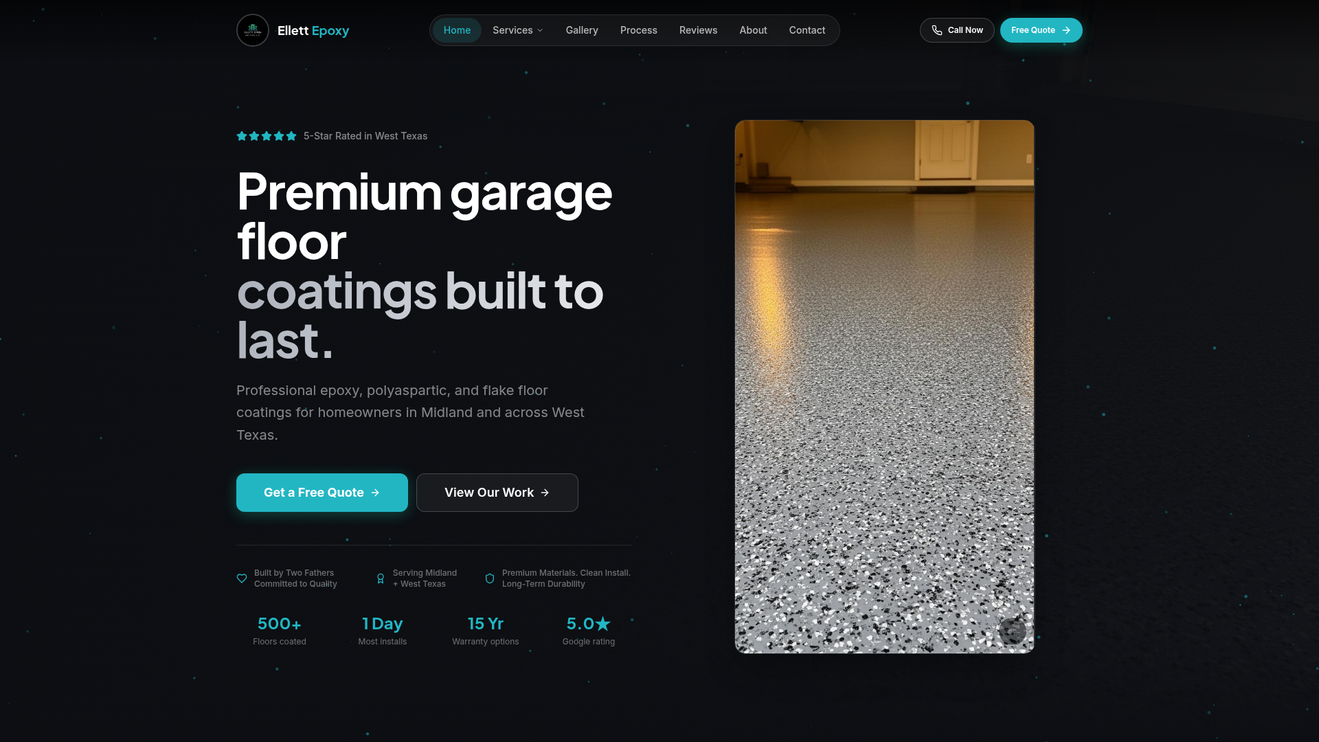 Ellett Epoxy LLC website preview
